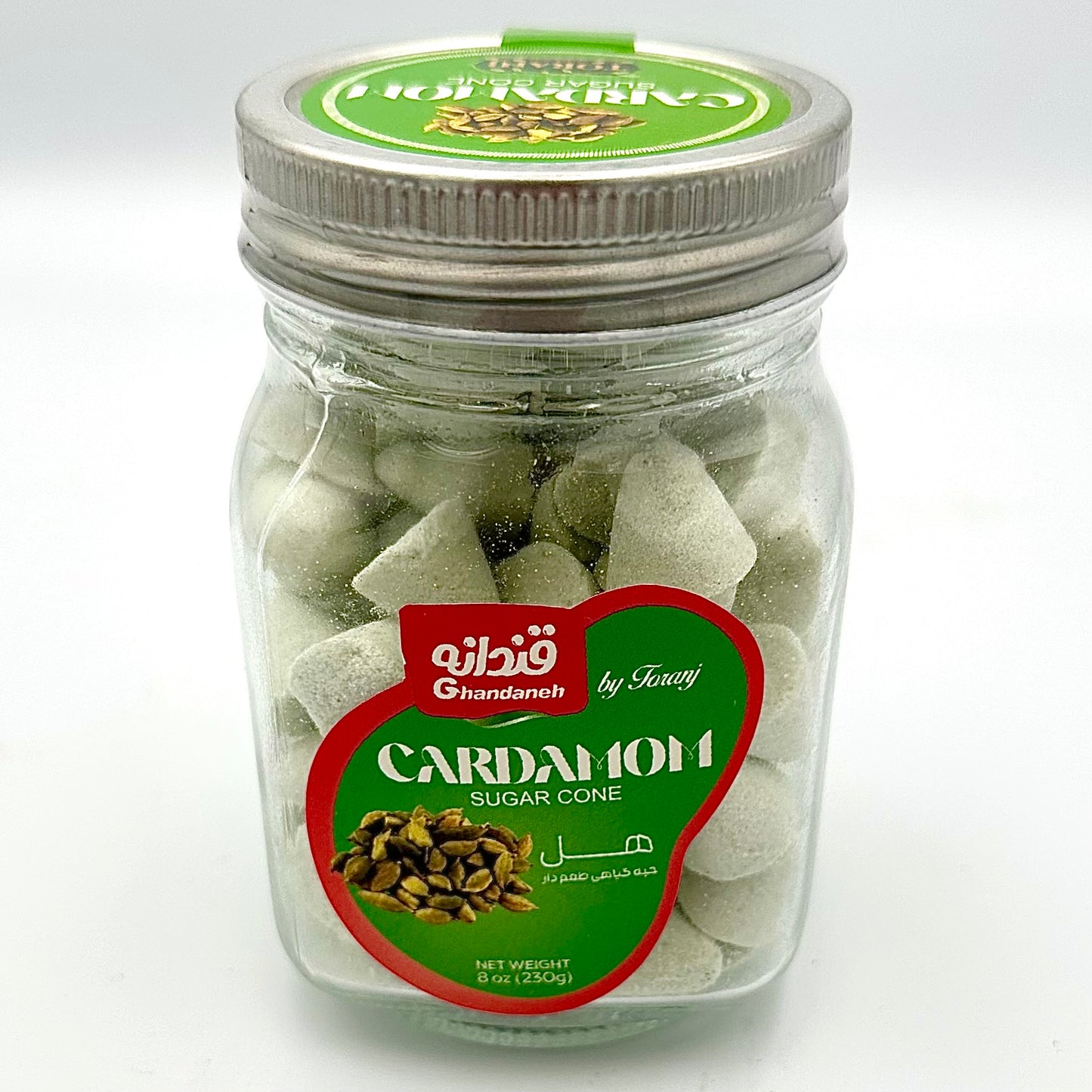 Ghandaneh Rock Sugar Cubes 8 oz (226 g) – Sugar Cone, Ginger, Saffron, Hibiscus Tea & Cardamom