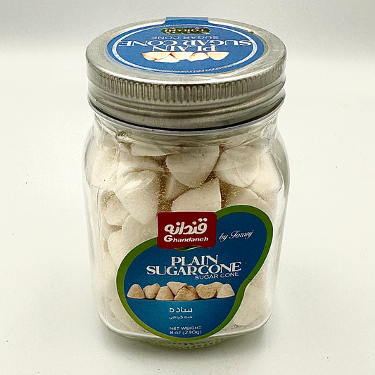 Ghandaneh Rock Sugar Cubes 8 oz (226 g) – Sugar Cone, Ginger, Saffron, Hibiscus Tea &amp; Cardamom