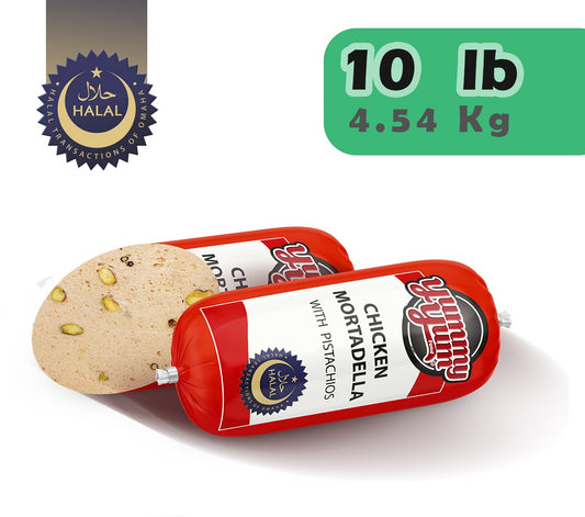 YummyYum-Kalbas Chicken Mortadella-Halal-10 Lb 4.54 Kg